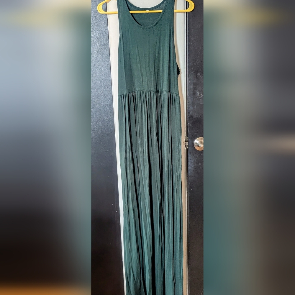 Elegant Green Maxi Dress 2XL